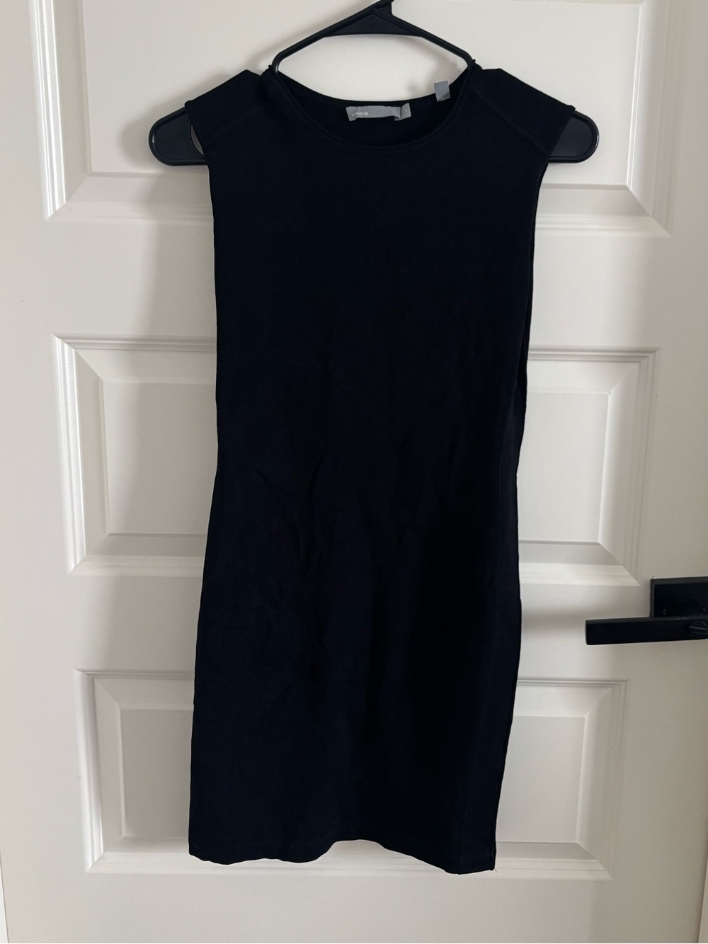 Vince Black Sleeveless Sheath Dress